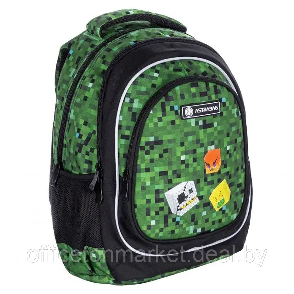 Рюкзак молодежный "Pixel one", зелёный - фото 3 - id-p222201791