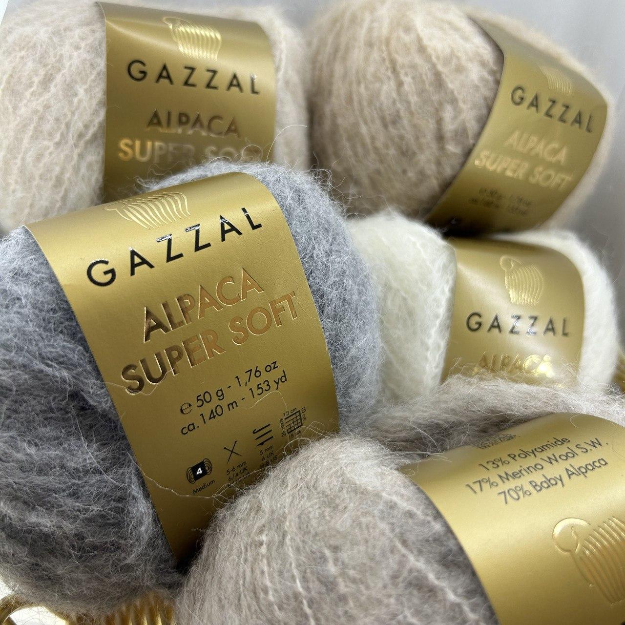 Пряжа Gazzal Alpaca Super Soft (Газзал Альпака Супер Софт) цвет 102 светлый беж - фото 3 - id-p222211066