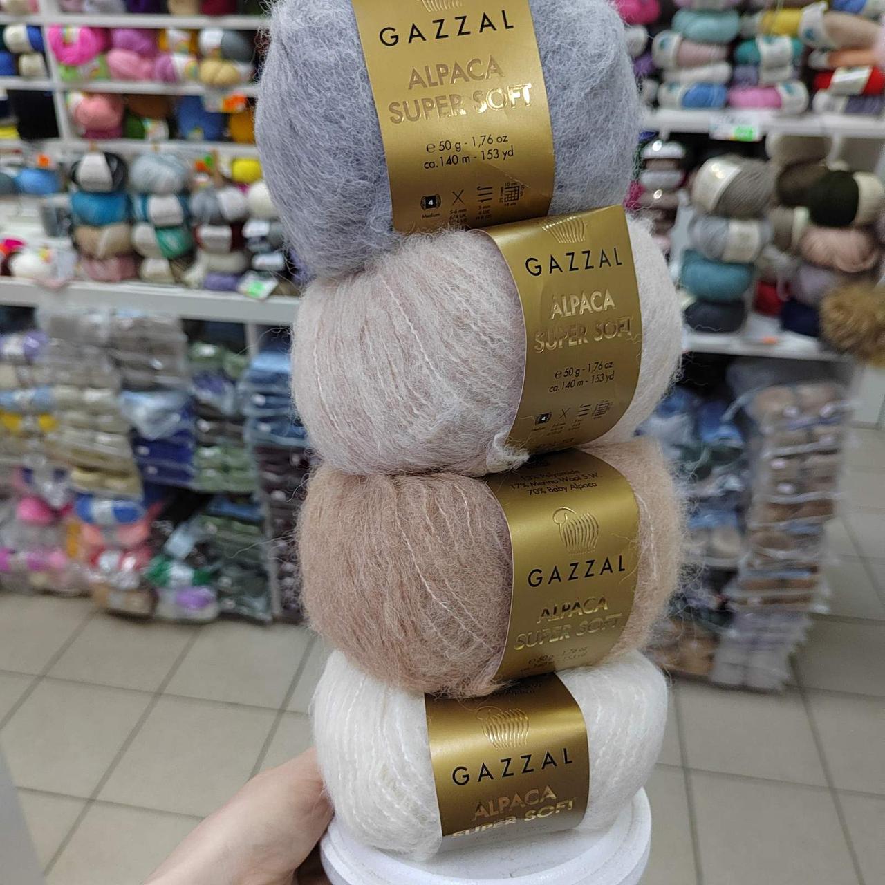 Пряжа Gazzal Alpaca Super Soft (Газзал Альпака Супер Софт) цвет 109 серый - фото 2 - id-p222211291