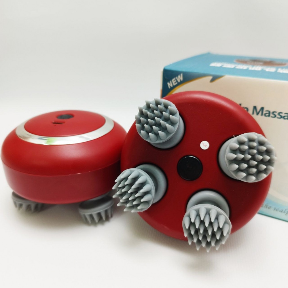 Портативный 3D массажер для головы и тела Smart Scalp Massager RT-802 (3 режима, USB зарядка, 600 mAh) - фото 4 - id-p222211422
