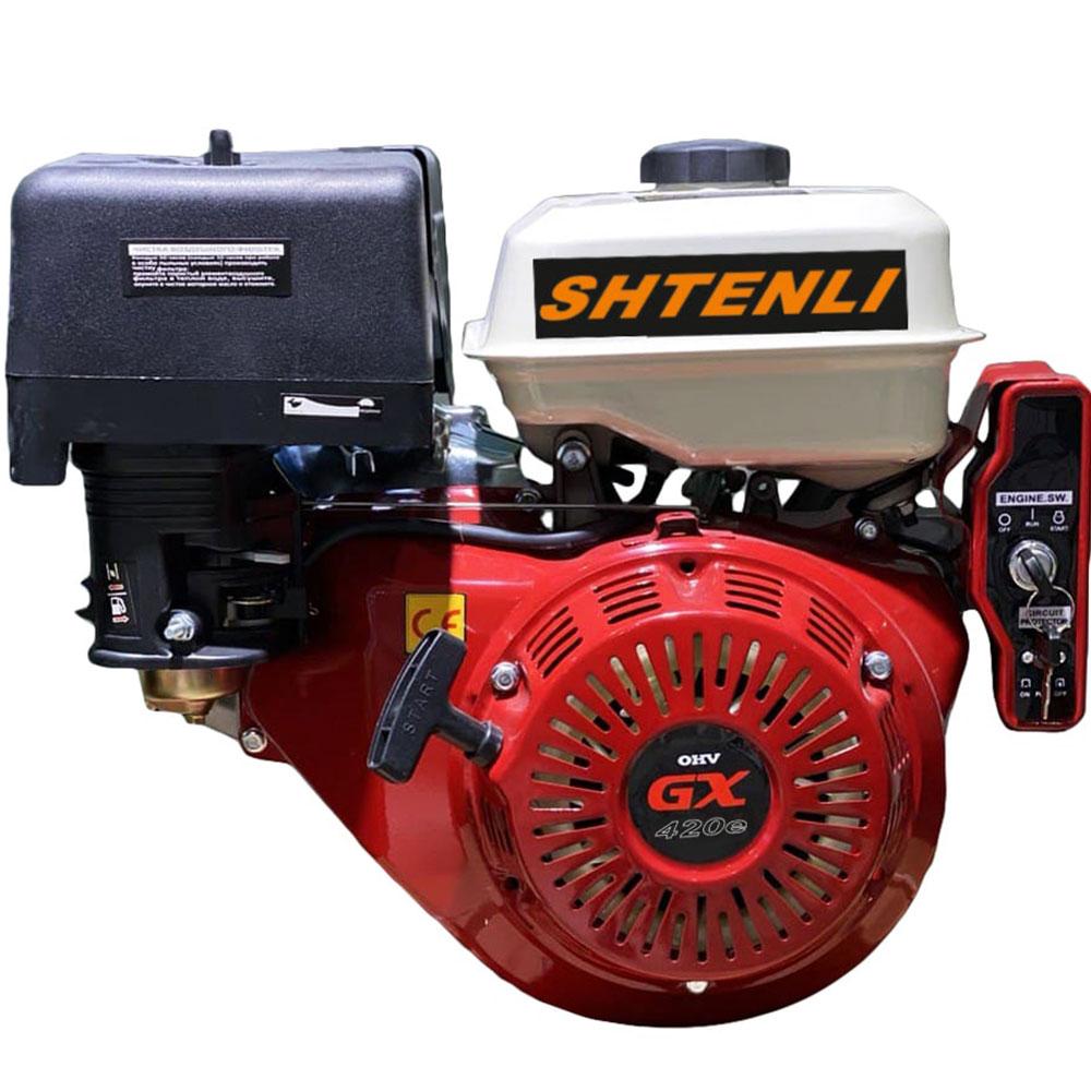 Двигатель GX420e (Аналог HONDA) 16 л.с. вал 25 мм под шпонку с электростартом (190FE) - фото 1 - id-p170677748
