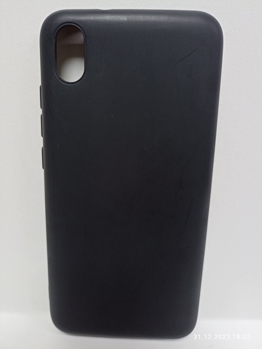 Чехол Xiaomi Redmi 7A силиконовый с пластиной под магнитный держатель черный - фото 1 - id-p222216783