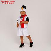 Карнавальный костюм Снеговик меховой,шорты,жилет,шарф,шапка с ведром,р-р32,р122-128.