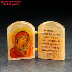 Икона "Б.М.Казанская", с молитвой , селенит