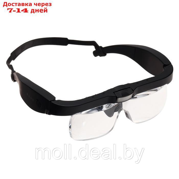 Лупа налобная (очки), с подсветкой - фото 2 - id-p222195207