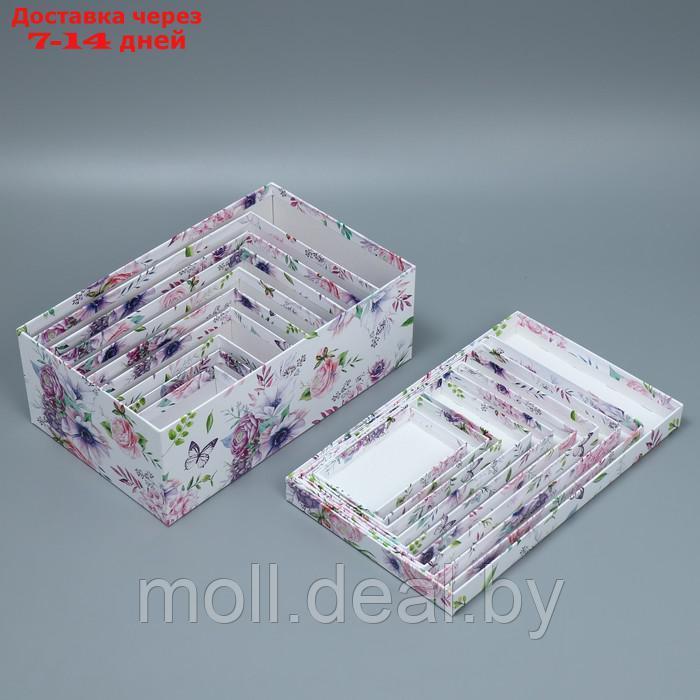 Набор подарочных коробок 10 в 1 "Цветы", 12 × 7 × 4 - 32.5 × 20 × 12.5 см - фото 9 - id-p222168194