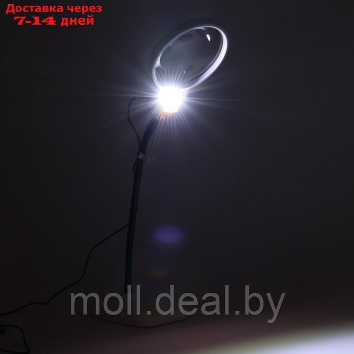 Лупа настольная, линза 115,25мм, подсветка - фото 5 - id-p222195220