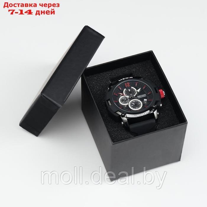 Часы наручные мужские, d-5.1 см, с хронографом, 3 АТМ, светящиеся, черные - фото 4 - id-p222195237