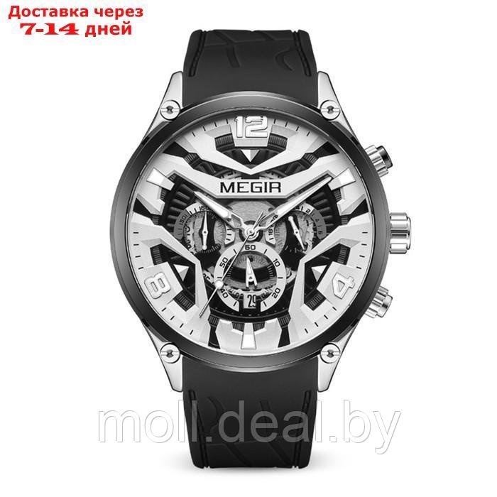 Часы наручные мужские, d-4.6 см, с хронографом, 3 АТМ, светящиеся, черные - фото 1 - id-p222195249