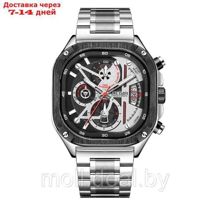 Часы наручные мужские, d-4.85 см, с хронографом, 3 АТМ, светящиеся - фото 1 - id-p222195250