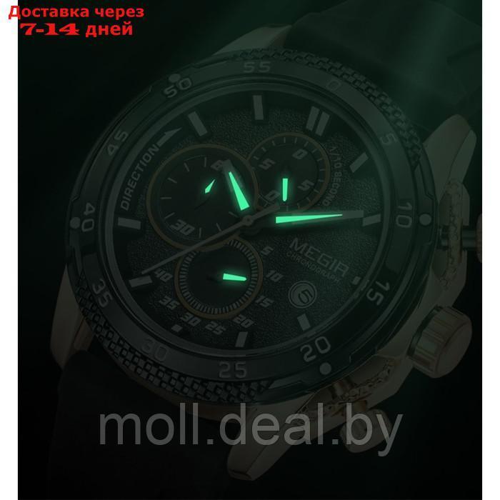 Часы наручные мужские, d-4.6 см, с хронографом, 3 АТМ, светящиеся - фото 2 - id-p222195253