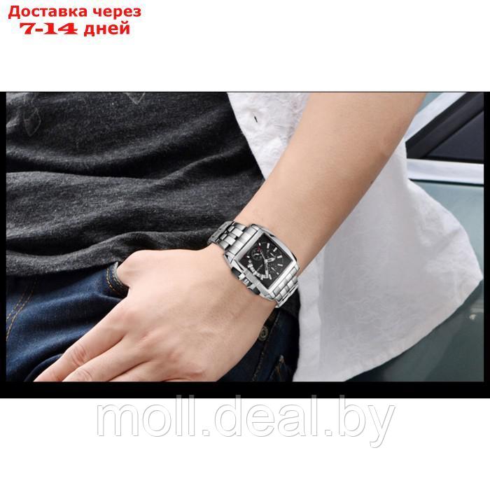 Часы наручные мужские, d-5.2 см, с хронографом, 3 АТМ, светящиеся - фото 3 - id-p222195254