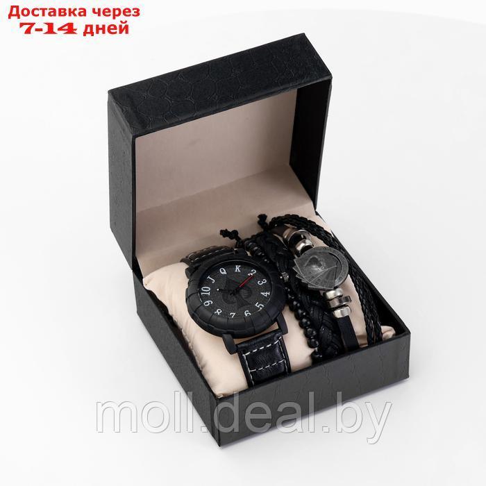Мужской подарочный набор "Туз" 2 в 1: наручные часы, браслет - фото 1 - id-p222195267