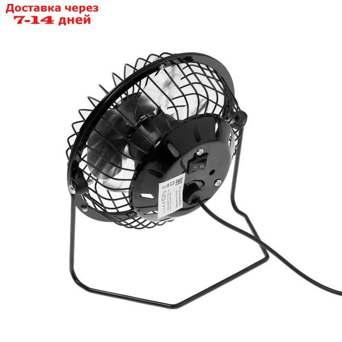 Вентилятор LuazON LOF-05, настольный, 2.5 Вт, 12 см, металл, черный - фото 4 - id-p222170074