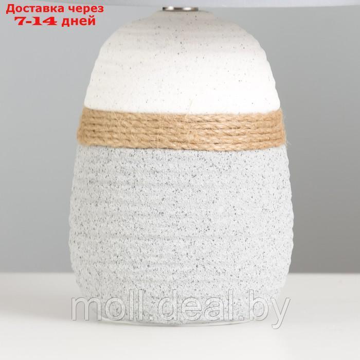 Настольная лампа "Ренди" Е14 40Вт бело-серый 20х20х32 см - фото 4 - id-p222195343