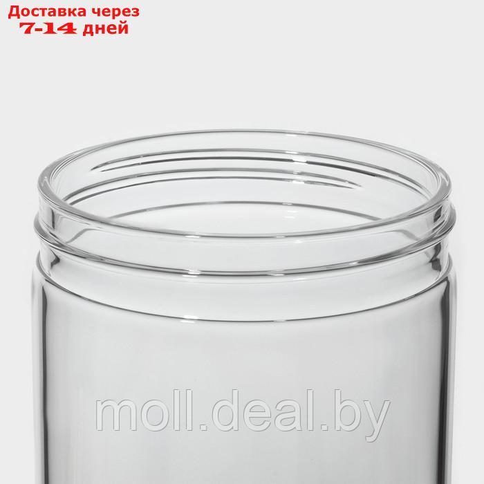 Стакан стеклянный с крышкой и трубочкой "Бьорн", 450 мл, цвет прозрачный, 9×15 см, цвет прозрачный - фото 8 - id-p222194353