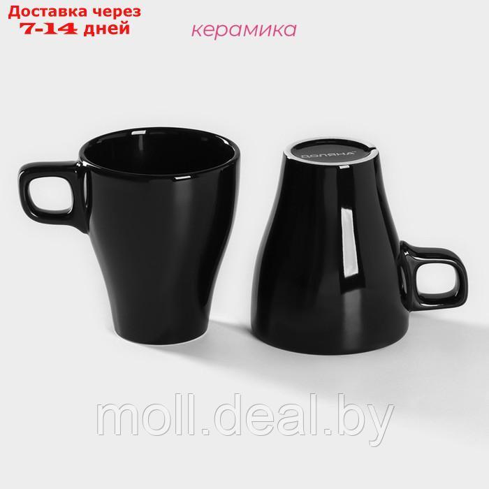 Набор кружек 2 шт Coffee break 11,6х8,5х10 см, 300мл, цвет черный - фото 2 - id-p222194359