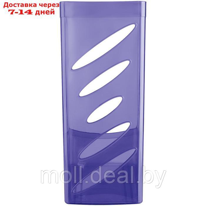 Лоток для бумаг вертикальный СТАММ "Тропик", тонированный фиолетовый, ширина 110мм - фото 4 - id-p222178902