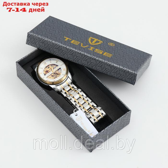 Часы наручные механические мужские, d-4.1 см, 3 АТМ, светящиеся, серебро - фото 2 - id-p222178916