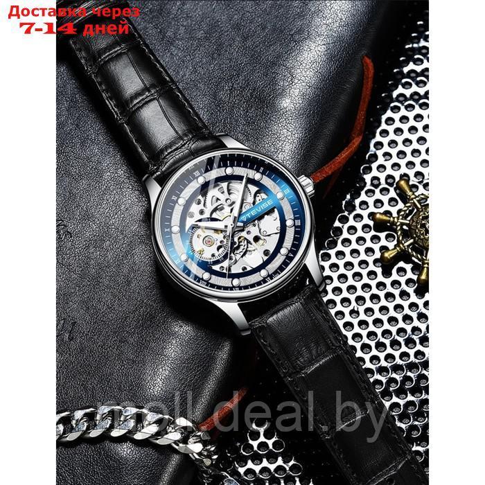 Часы наручные механические мужские, d-4.3 см, 3 АТМ, светящиеся - фото 2 - id-p222178917