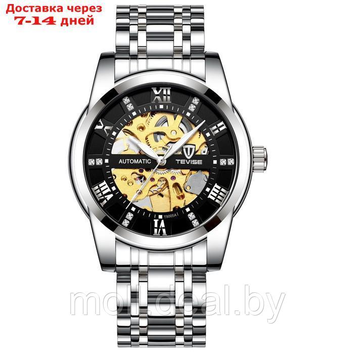 Часы наручные механические мужские, d-4.1 см, 3 АТМ, светящиеся - фото 1 - id-p222178928