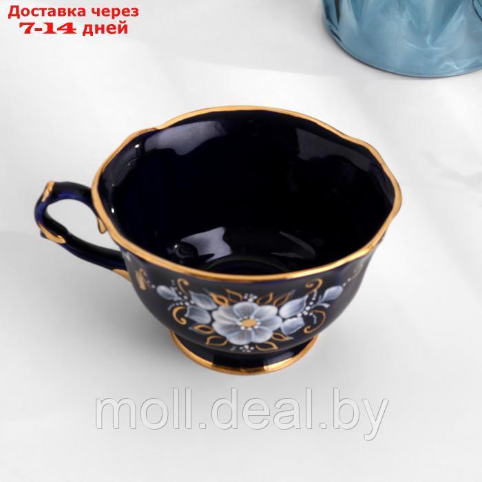 Чашка "Майская", h-6,5см, v-150мл , кобальтовая глазурь - фото 3 - id-p222195435