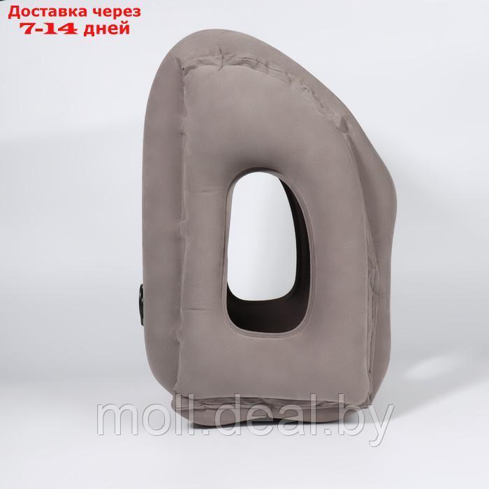 Подушка надувная, 50 × 35 × 30 см, в чехле, цвет серый - фото 8 - id-p222178975