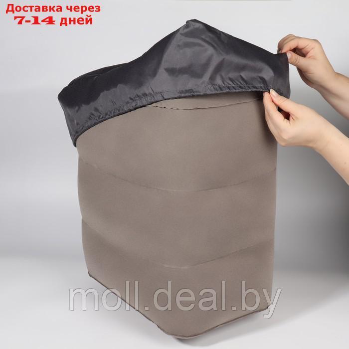 Подушка надувная, 46 × 33 × 45 см, в чехле, цвет серый - фото 9 - id-p222178984