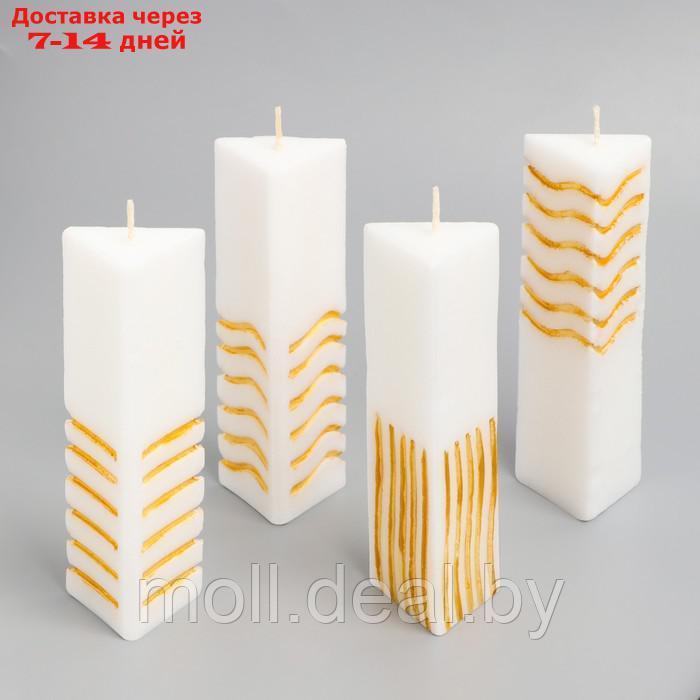 Набор свечей "5 элемент", 5,3х4х15 см, белый - фото 3 - id-p222168792