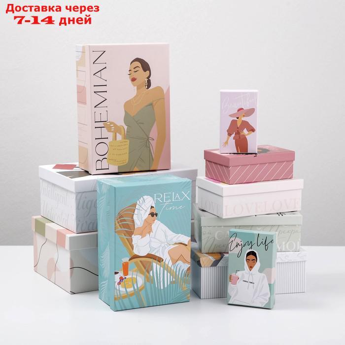 Набор подарочных коробок 10 в 1 "GIRL", 12 × 7 × 4 - 32.5 × 20 × 12.5 см - фото 1 - id-p222171695