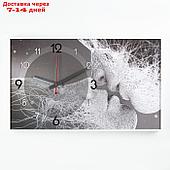 Часы-картина настенные, серия: Интерьер "Лица", плавный ход, 35 х 57 см