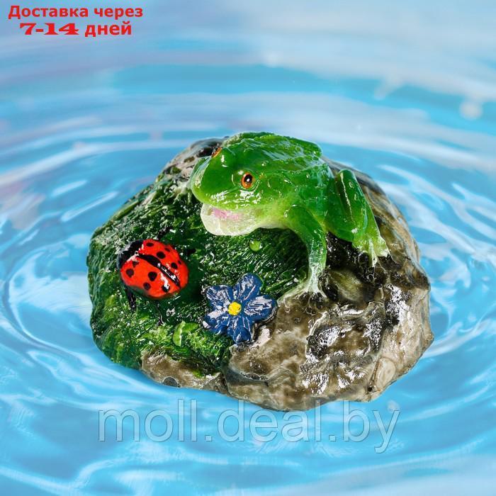 Садовая фигура "Лягушка на камне" 11х10х7см - фото 2 - id-p222168880