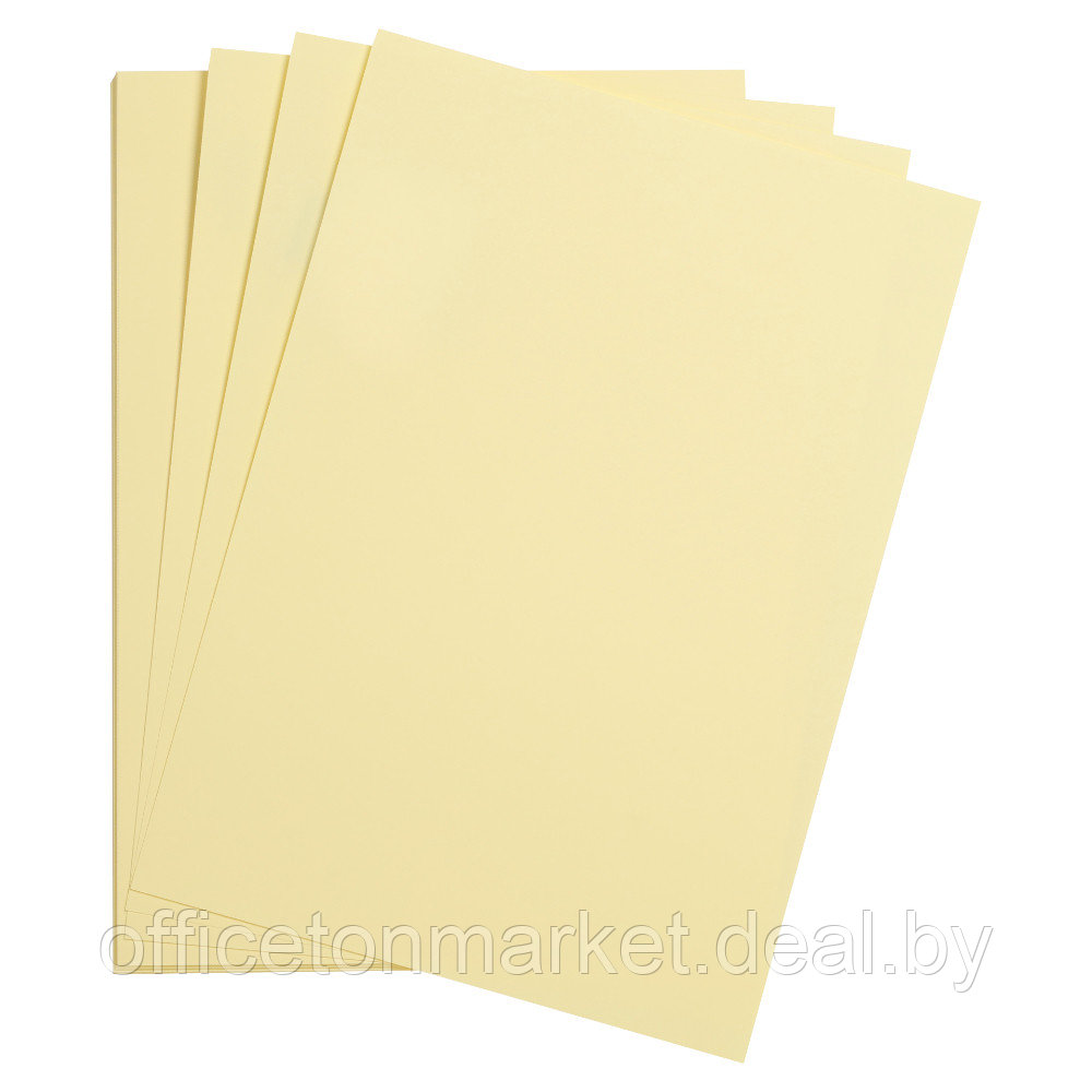 Бумага цветная "Maya", А4, 120г/м2, светло-желтый - фото 1 - id-p222211673