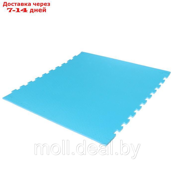 Мягкий пол универсальный "New-накат. Соты", цвет голубой, 100 × 100 см, 14 мм, 30 шор