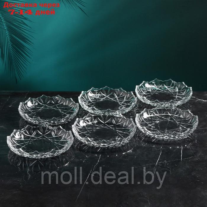 Набор стеклянных тарелок "Оркиде", 6 шт, Иран - фото 1 - id-p222179057