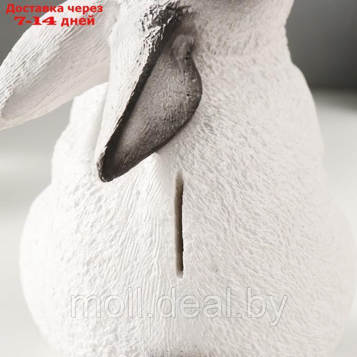 Копилка "Кролик №3 Белый (лапки вниз)" высота 16 см, ширина 10,5 см, длина 12,5 см - фото 5 - id-p222195551