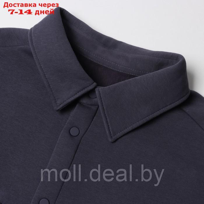 Рубашка мужская НАЧЁС, цвет серо-синий, размер 52 - фото 7 - id-p222194559