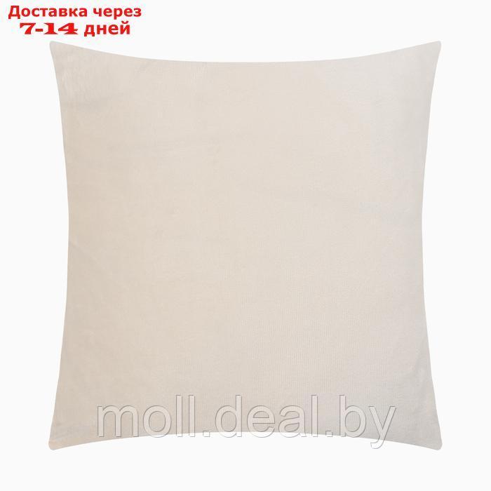 Чехол на подушку Этель цв. молочный 43х43 см , велсофт, 100% полиэстер - фото 3 - id-p222195596