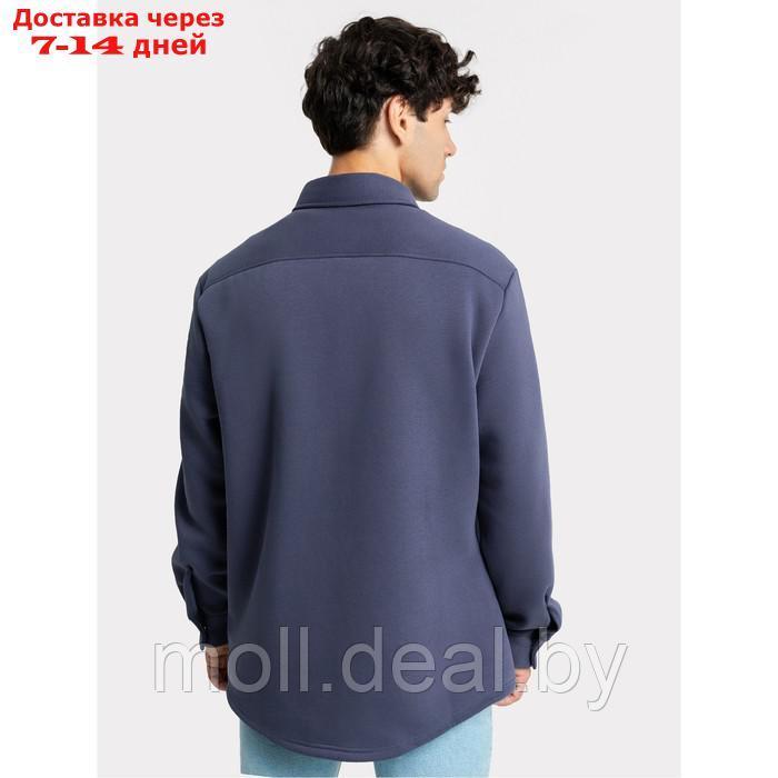Рубашка мужская НАЧЁС, цвет серо-синий, размер 50 - фото 3 - id-p222194576