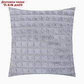 Чехол на подушку Этель цв. серый 43х43 см , велсофт, 100% полиэстер