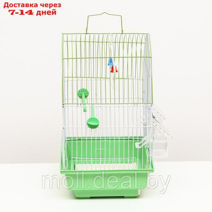 Клетка для птиц 30 х 23 х 39 см, зелёная - фото 2 - id-p222195662