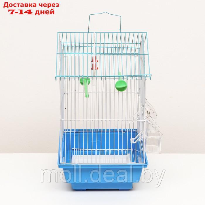 Клетка для птиц 30 х 23 х 39 см, синяя - фото 2 - id-p222195664