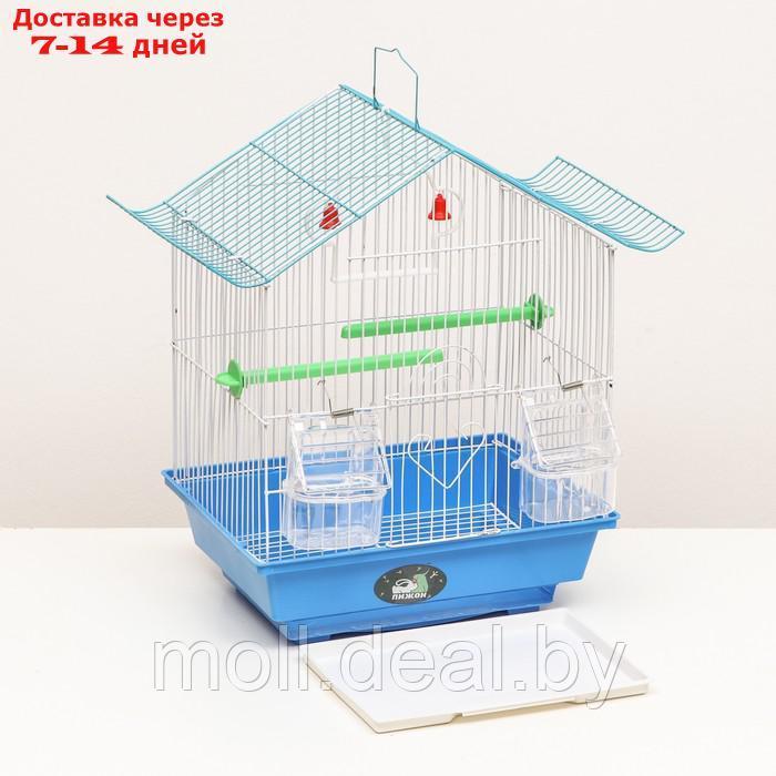 Клетка для птиц 30 х 23 х 39 см, синяя - фото 7 - id-p222195664