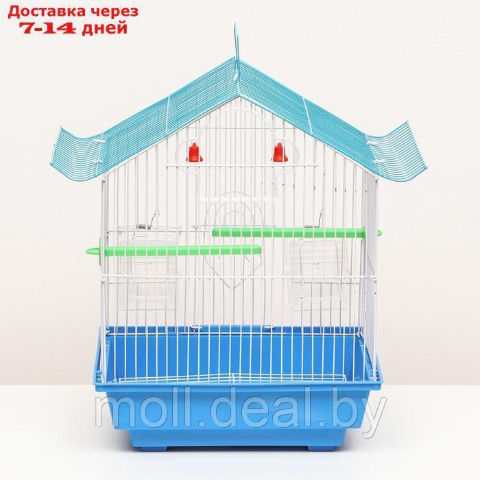 Клетка для птиц 30 х 23 х 39 см, синяя - фото 8 - id-p222195664