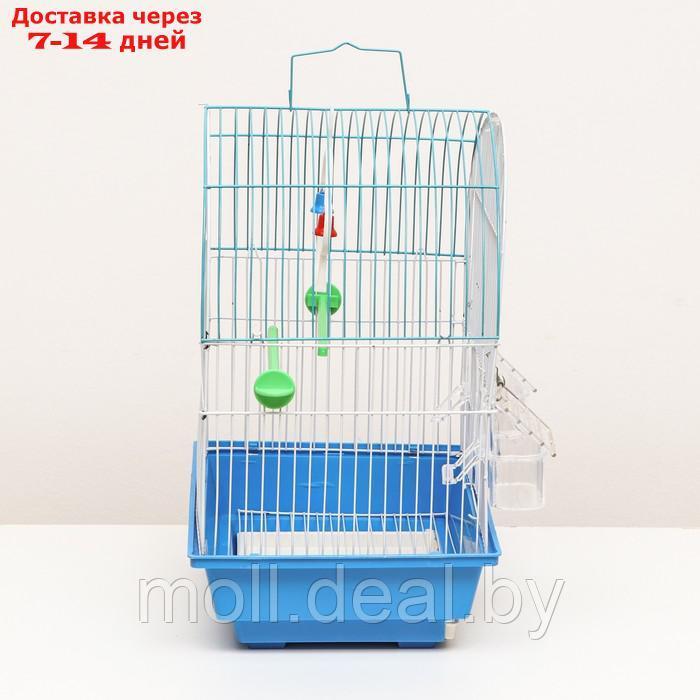 Клетка для птиц 30 х 23 х 39 см, синяя - фото 2 - id-p222195666