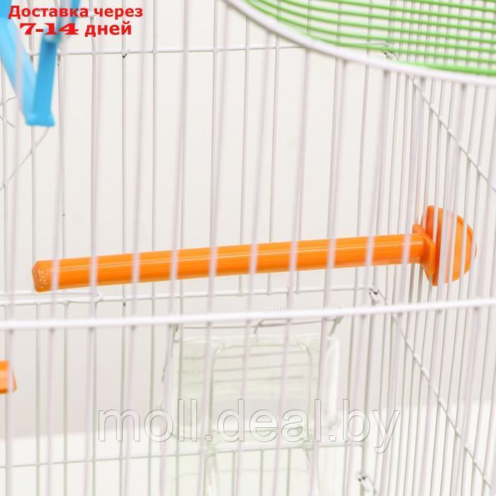Клетка для птиц с кормушками 32 х 22 х 45 см, зелёная - фото 6 - id-p222195668