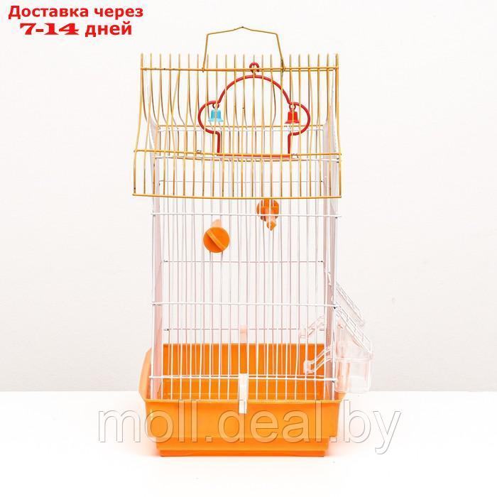 Клетка для птиц с кормушками 32 х 22 х 45 см, микс цветов - фото 3 - id-p222195670