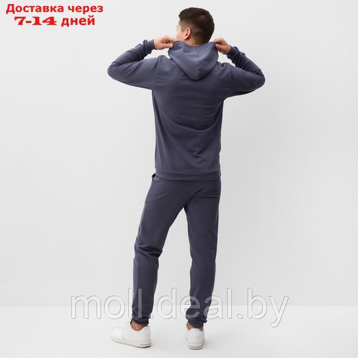 Комплект мужской (фуфайка/брюки) НАЧЁС, цвет тёмно-серый, размер 54 - фото 5 - id-p222194632