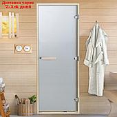 Дверь для бани и сауны "Графит", размер коробки 170х70 см, липа, 8 мм
