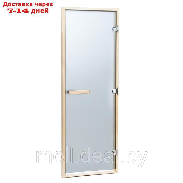 Дверь для бани и сауны "Графит", размер коробки 170х70 см, липа, 8 мм - фото 2 - id-p222179187